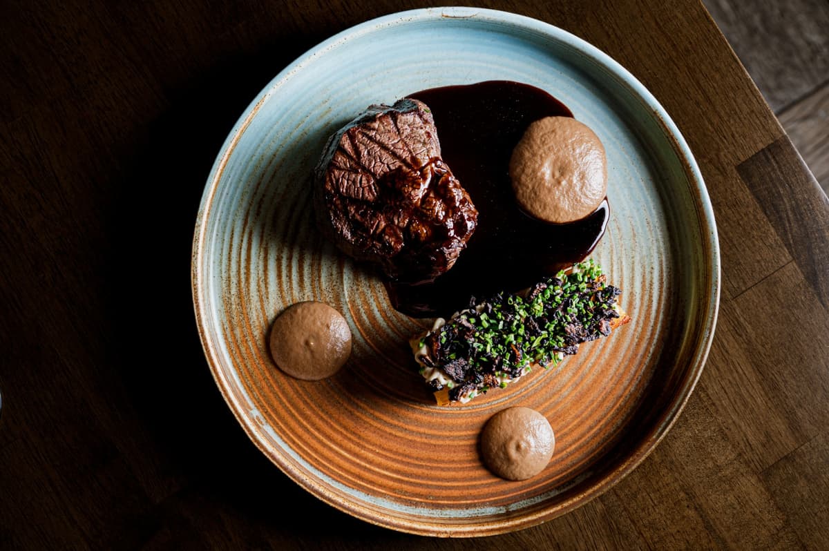 Fine dining presentation