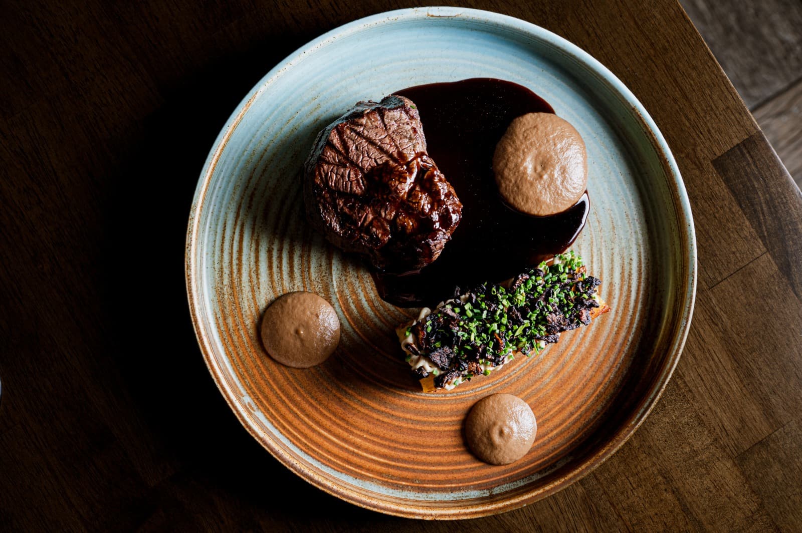 Plated multi-course wedding food