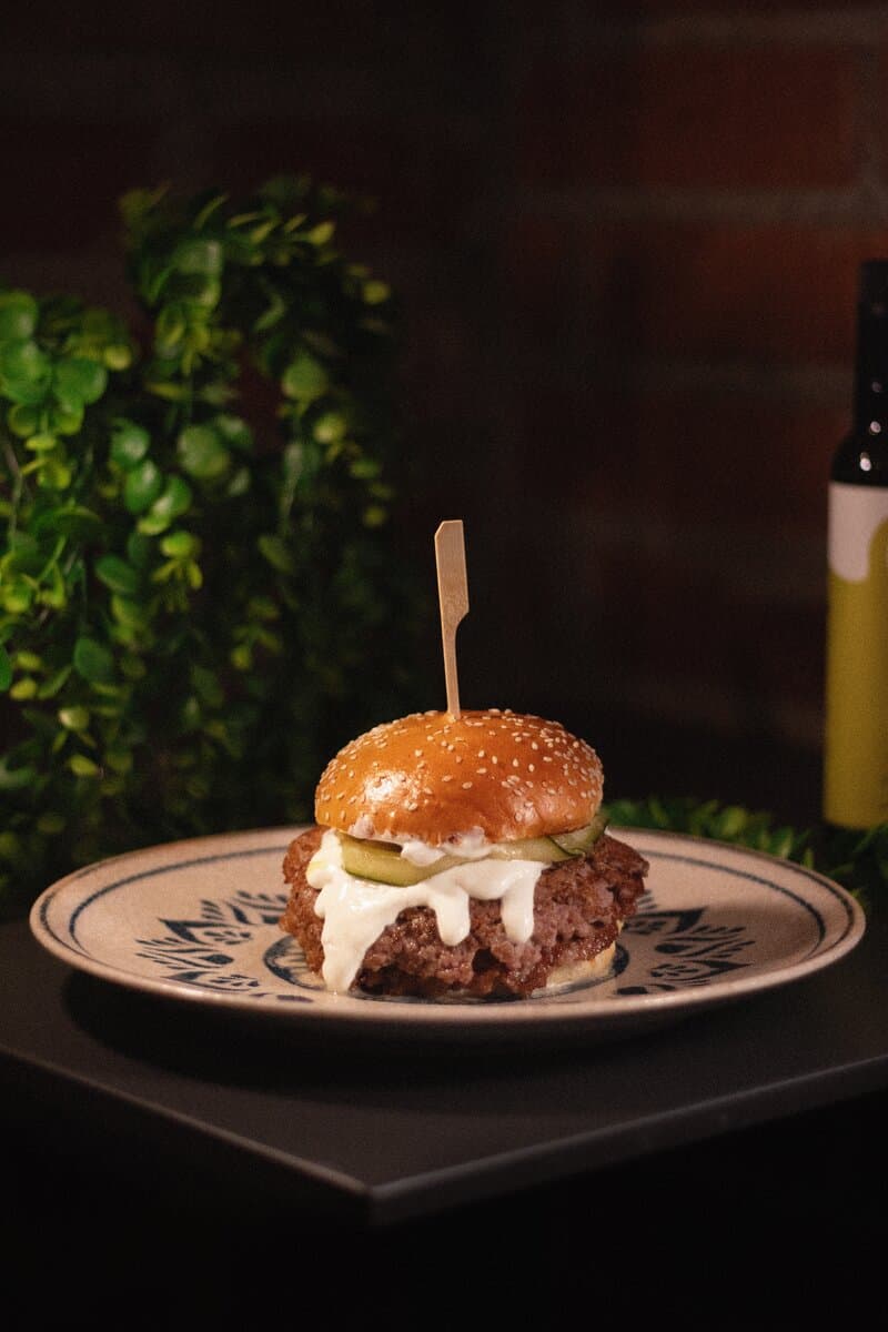Lamb smash burger