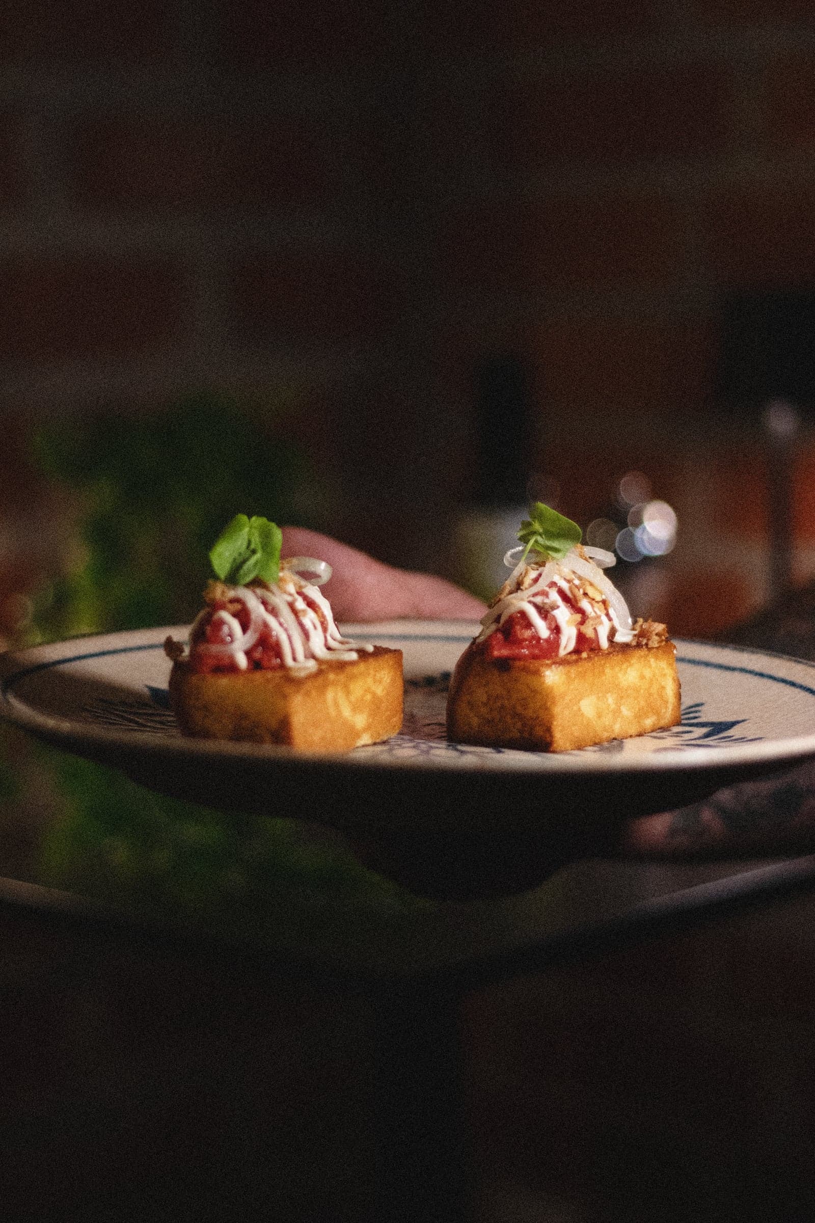 Crispy polenta bites with tomato and basil